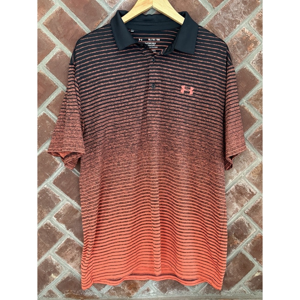 Under Armour Mens The Playoff Polo 2.0 Shirt Mens Size XL Black Venom Red Golf